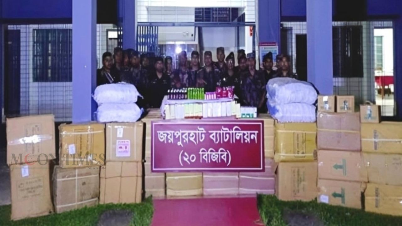 জয়পুরহাটে যৌথ বাহিনীর অভিযানে ৫৬ লাখ টাকার যৌন উত্তেজক সিরাপ জব্দ 